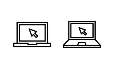 Dizüstü bilgisayar simgesi vektörü. bilgisayar işareti ve sembol