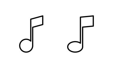 Müzik ikonu vektörü. nota işareti ve sembol