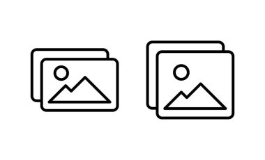 Resim simgesi vektörü. Fotoğraf galerisi işareti ve sembol. resim simgesi