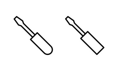Tornavida simgesi vektörü. Araçlar işareti ve sembol
