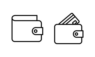 Cüzdan simgesi vektörü. cüzdan işareti ve sembol