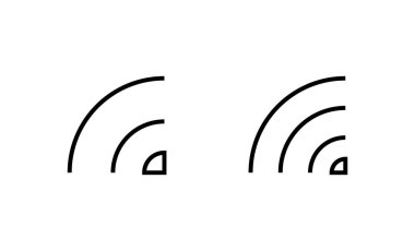 Wifi simge vektörü. İşaret işareti ve sembol. Kablosuz simge