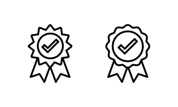 Approved Icon Vector Certified Medal Icon — Stock Vector
