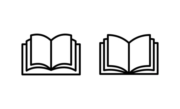 Вектор Иконок Книги Открытый Знак Книги Символ Ref Book — стоковый вектор