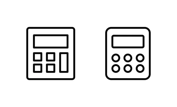 Calculadora Vector Icono Calculadora Contable Signo Símbolo — Vector de stock