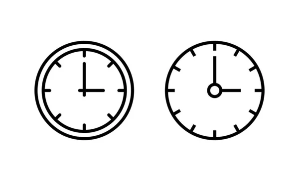 Reloj Vector Icono Signo Tiempo Símbolo Icono Reloj — Archivo Imágenes Vectoriales