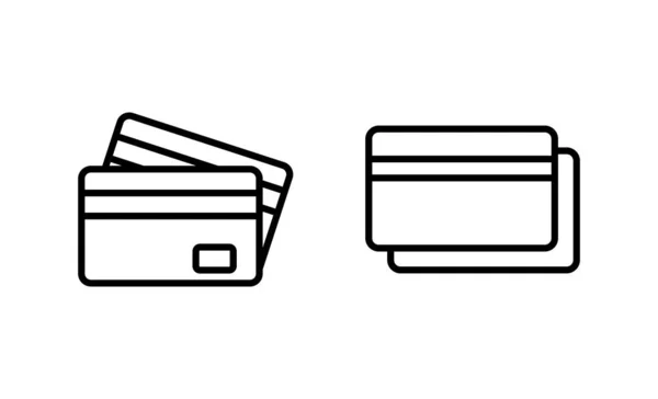 Вектор Піктограми Кредитної Картки Платіжний Знак Символ Кредитної Картки — стоковий вектор