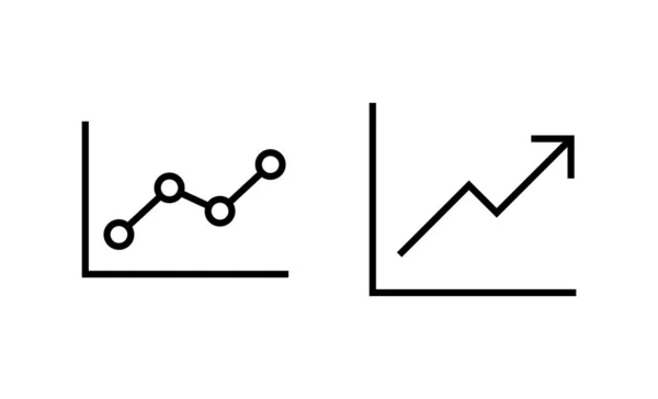 Зростаючий Вектор Піктограм Графа Знак Символ Діаграми Піктограма Діаграми — стоковий вектор