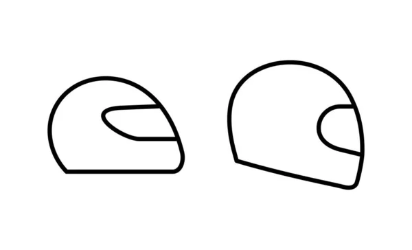 Вектор Значка Шлема Знак Символ Мотоциклетного Шлема Значок Строительного Шлема — стоковый вектор