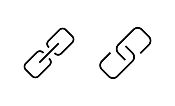 Bağlantı Simgesi Vektörü Hiper Bağlantı Zinciri Işareti Sembolü — Stok Vektör