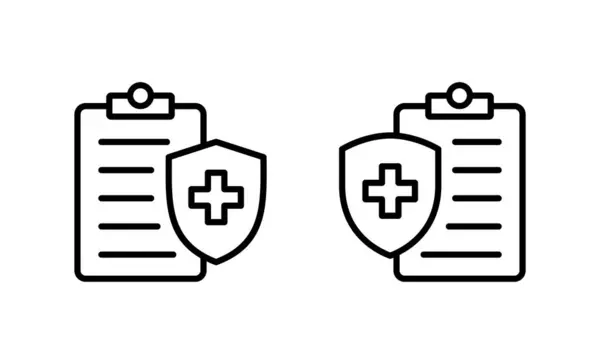 医療保険のアイコンベクトル 健康保険の記号と記号 — ストックベクタ