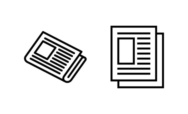 Gazete ikonu vektörü. Haber kağıdı işareti ve sembolize