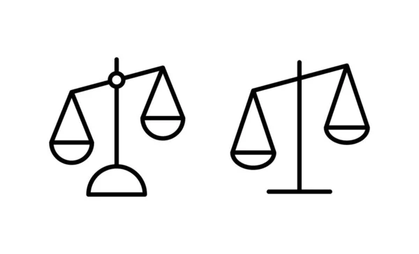 Skalor Ikon Vektor Ikonen För Juridiska Skalor Skylt Och Symbol — Stock vektor