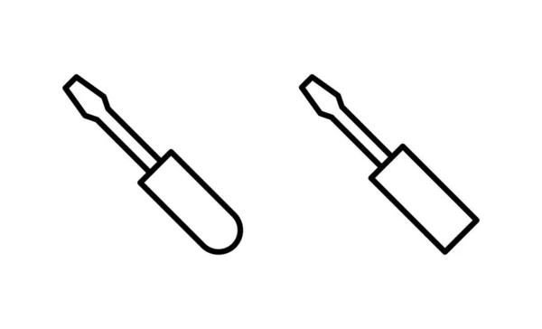 Vecteur Icône Tournevis Signe Symbole Vector Tools — Image vectorielle