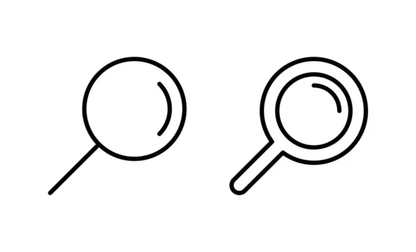 Vecteur Icône Recherche Recherche Signe Symbole Loupe — Image vectorielle
