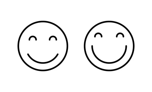 Вектор Піктограми Посмішки Посміхніться Емоційній Іконі Знак Зворотного Язку Символ — стоковий вектор