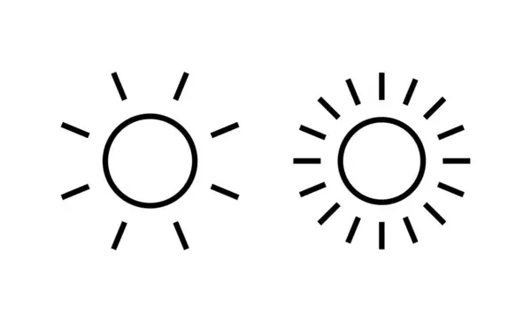 Sonnensymbolvektor Helligkeitszeichen Und Symbol — Stockvektor