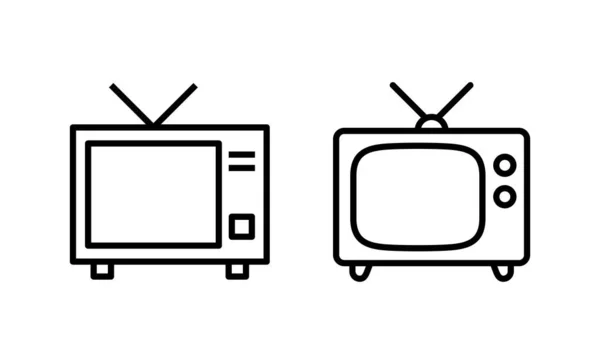 아이콘 텔레비전 표지와 — 스톡 벡터