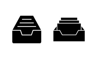 Dizin simgesi vektörünü arşivle. Belge vektör simgesi. Depolama simgesini arşivle.