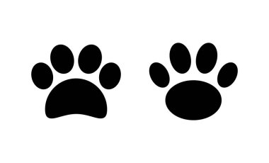 Pençe simgesi vektörü. Pençe izi ve sembol. köpek ya da kedi pençesi