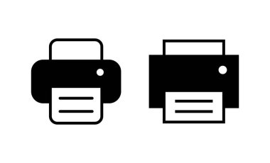 Simge vektörünü yazdır. yazıcı işareti ve sembol