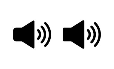 Sözcü simgesi vektörü. Ses düzeyi ve sembol. Hoparlör ikonu. ses sembolü