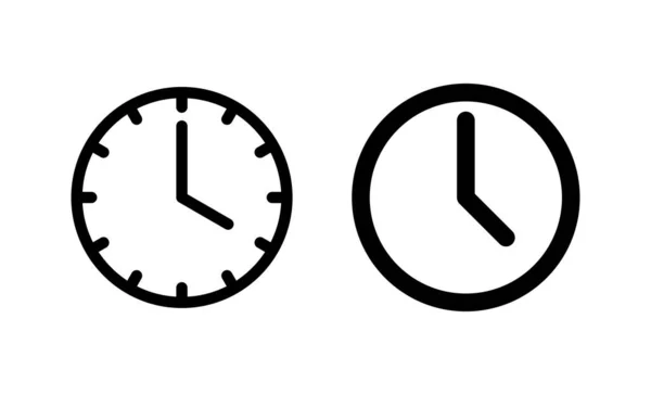 Clock Icon Vector Time Sign Symbol Watch Icon — Stock Vector