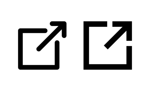 Enlace Externo Vector Icono Signo Enlace Símbolo Símbolo Hipervínculo — Vector de stock