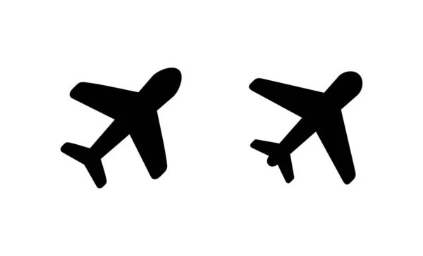 Icono Plano Vector Signo Símbolo Del Avión Símbolo Transporte Señal — Archivo Imágenes Vectoriales