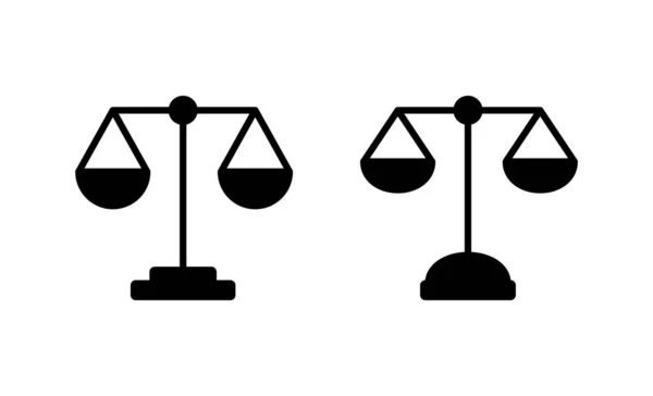 Skaliert Symbolvektor Rechtsmaßstabsikone Zeichen Und Symbol Der Gerechtigkeit — Stockvektor