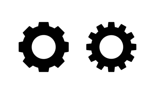 アイコンベクトルの設定 歯車の記号と記号 ギアサイン — ストックベクタ