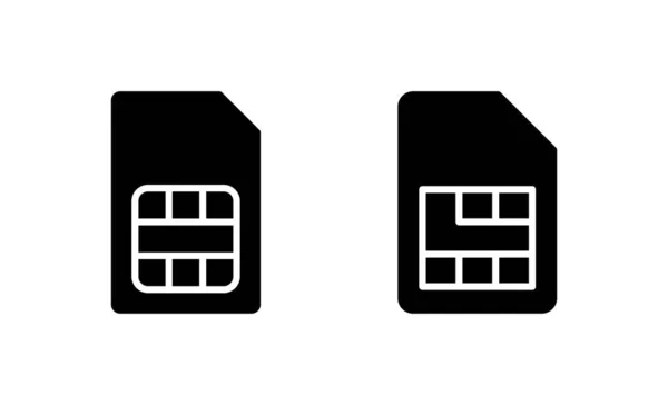 Icon Vektor Für Sim Karten Dual Sim Karte Zeichen Und — Stockvektor