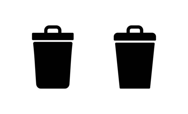 Vetor Ícone Lixo Ícone Lata Lixo Excluir Sinal Símbolo — Vetor de Stock