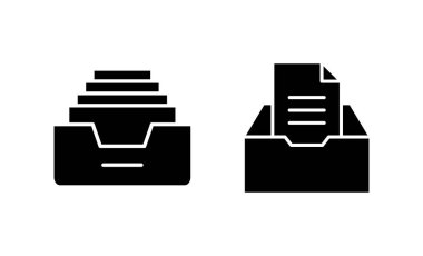 Dizin simgesi vektörünü arşivle. Belge vektör simgesi. Depolama simgesini arşivle.