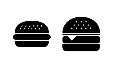 Burger ikon vektörü. Hamburger ve sembol. hamburger