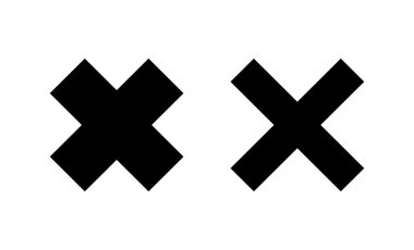 Simge vektörünü kapat. İşareti ve sembolü sil. çapraz işaret