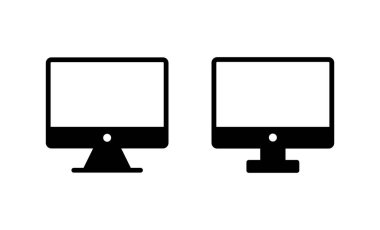 Bilgisayar simgesi vektörü. bilgisayar izleme işareti ve simgesi