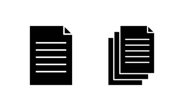Belge simgesi vektörü. Kağıt ve sembol. Dosya Simgesi