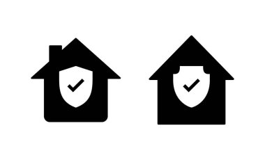 Ev sigortası ikonu vektörü. ev koruma işareti ve sembol
