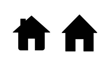 Ev ikonu vektörü. Ev işareti ve sembol