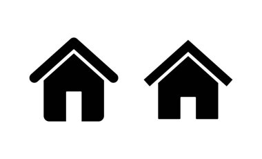 Ev ikonu vektörü. Ev işareti ve sembol