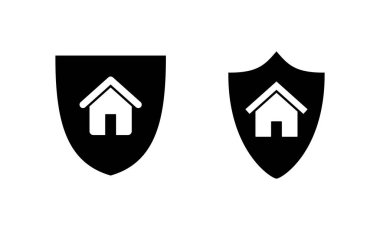 Ev sigortası ikonu vektörü. ev koruma işareti ve sembol