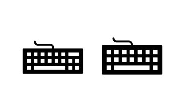 Klavye simgesi vektörü. Klavye işareti ve simgesi