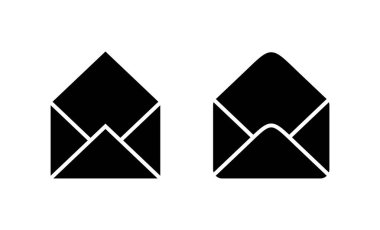 Posta simgesi vektörü. e-posta işareti ve sembol. E- posta simgesi. Zarf simgesi