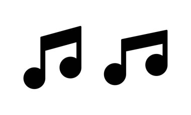 Müzik ikonu vektörü. nota işareti ve sembol