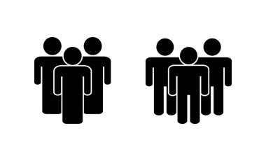 İnsanlar ikon vektörü. İmza ve sembol. Kullanıcı Simgesi vektörü