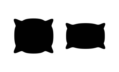 Yastık simgesi vektörü. Yastık işareti ve sembol. Rahat yumuşacık yastık.