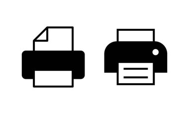 Simge vektörünü yazdır. yazıcı işareti ve sembol