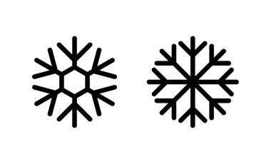 Kar ikonu vektörü. kar tanesi işareti ve sembol