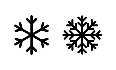 Kar ikonu vektörü. kar tanesi işareti ve sembol